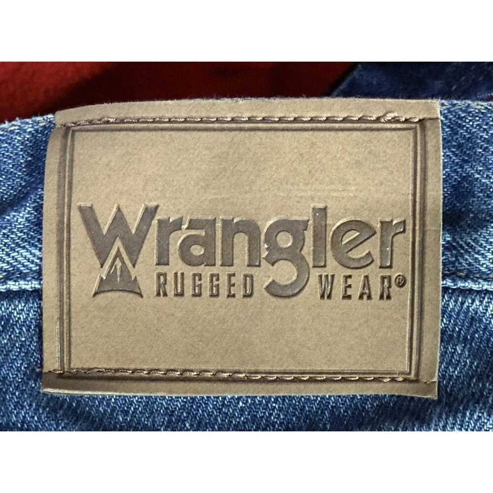 Wrangler Jeans Mens‎ 38x30 Blue Jean Fleece Lined Medium Wash Utility Work Pants